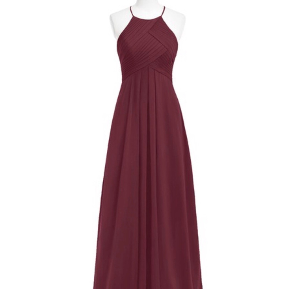 Azazie Ginger Bridesmaid Dress in Cabernet